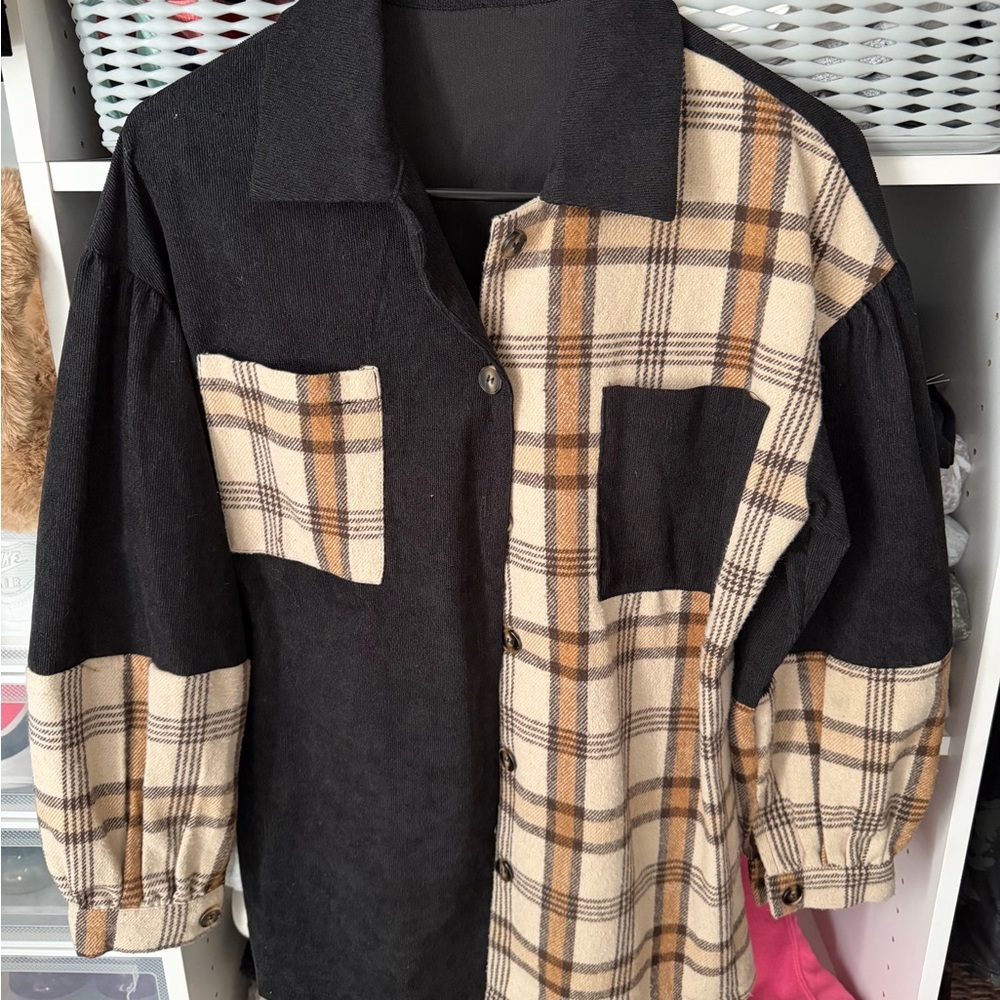 Plaid Button-Up Shirt
